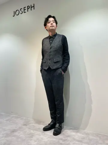 JOSEPH HOMME 佐藤健人 コーディネート画像