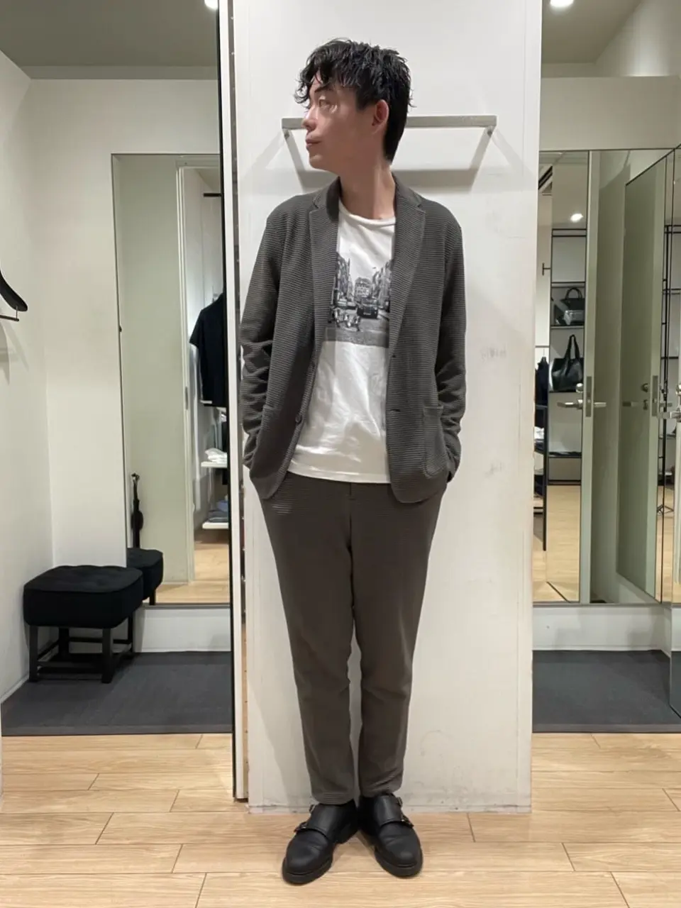 JOSEPH HOMME 佐藤健人 コーディネート画像