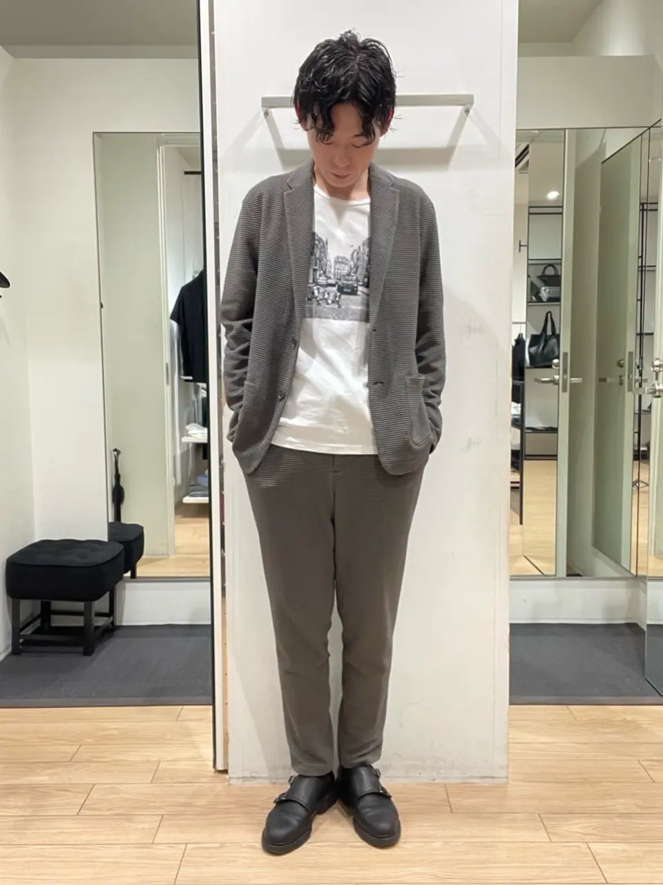 JOSEPH HOMME 佐藤健人 コーディネート画像