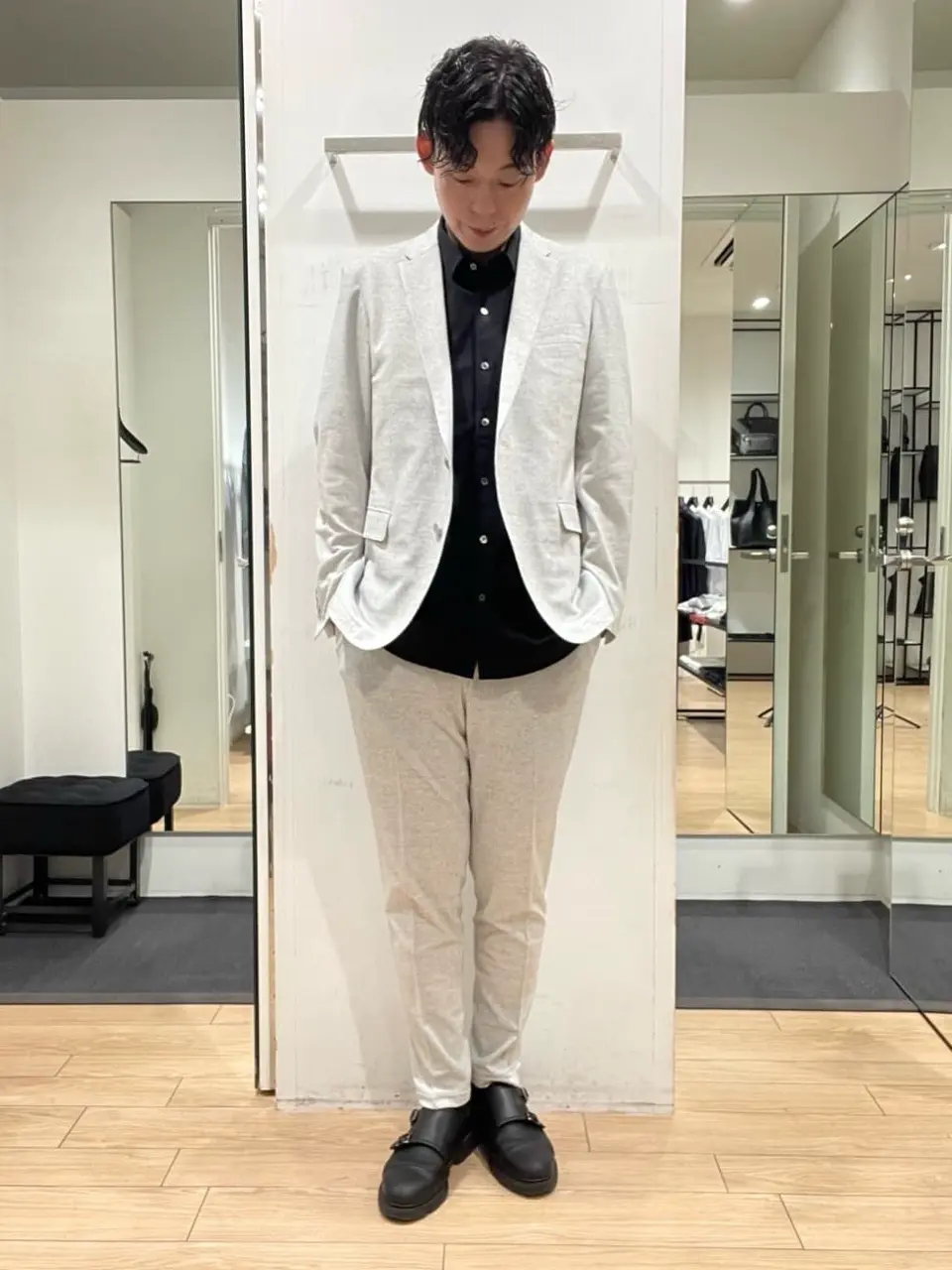 JOSEPH HOMME 佐藤健人 コーディネート画像