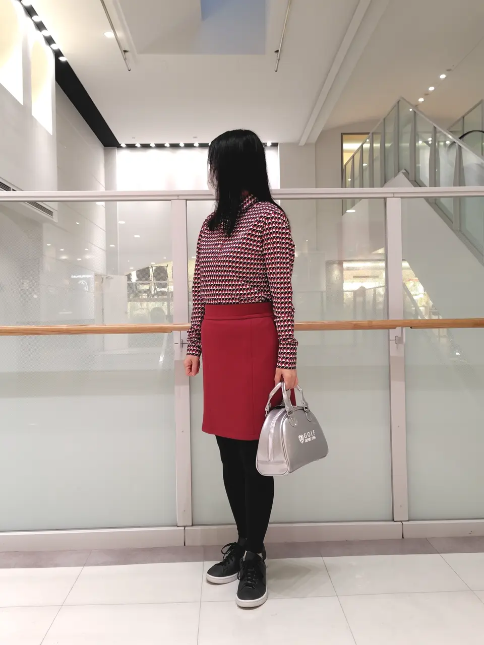 美品♡23区ゴルフ Mサイズ シフォン チュール袖 モックネックプルオーバー 23区GOLF｜【WOMEN】チュール袖 モックネックプルオーバー