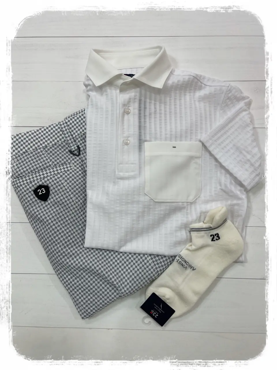 23区GOLF 八尋 コーディネート画像