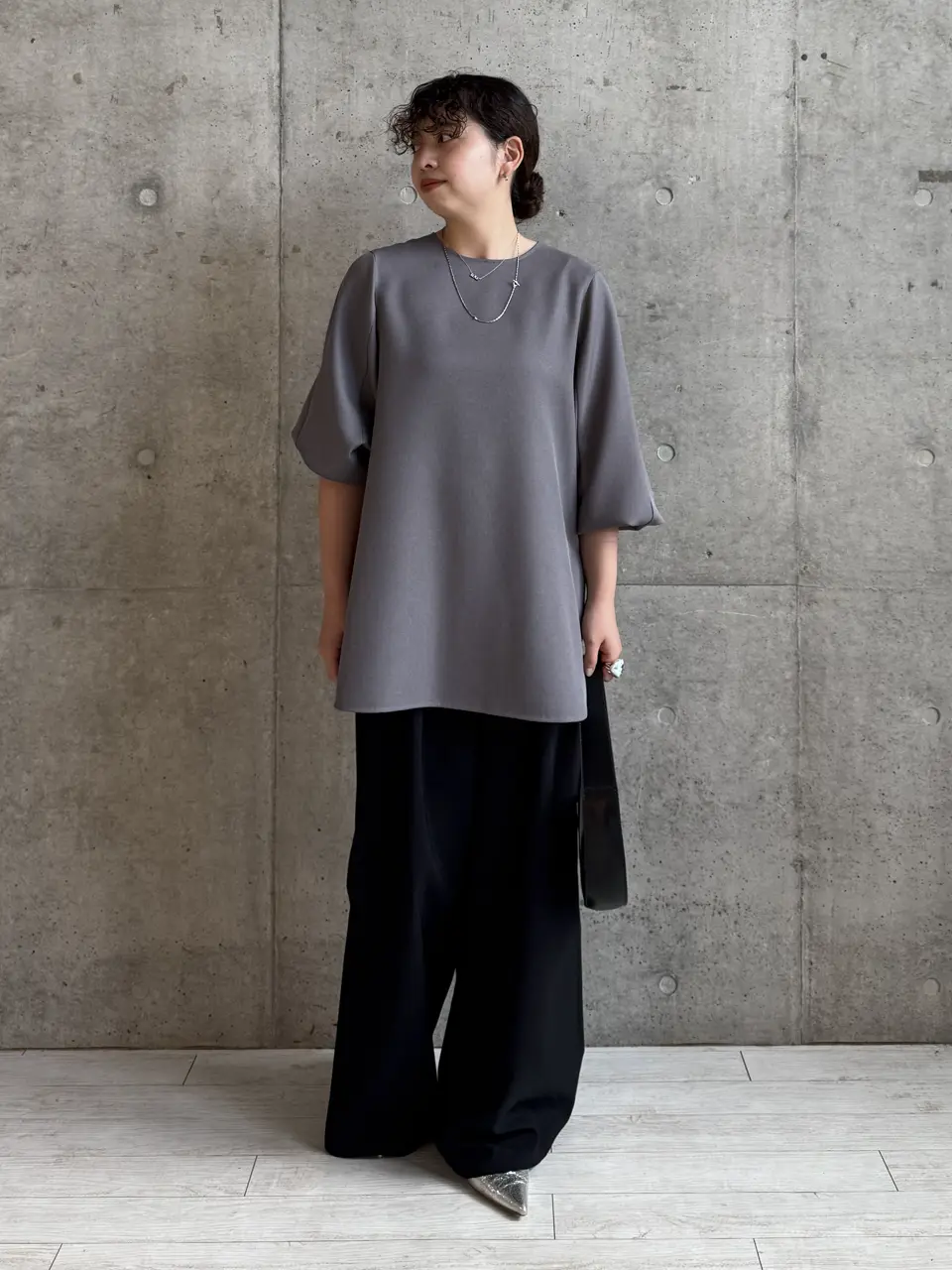 完売　春名亜美　ジャガードドットバルーンブラウス　オフ　サイズ0　#Newans 春名亜美さんコラボ〉【大好評につき追加生産！】ジャガード