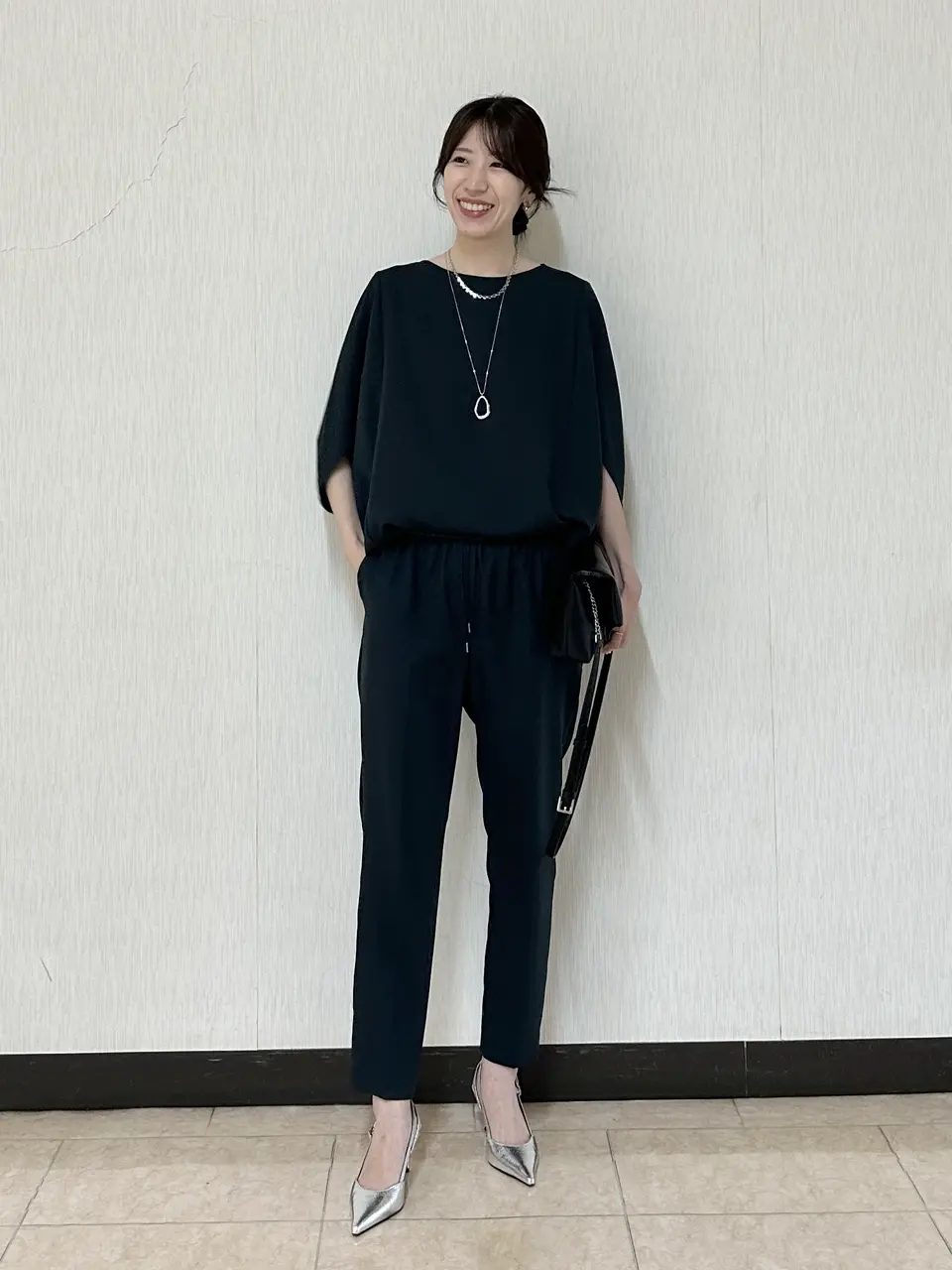 iCB【洗える】Composite Ox セットアップ ノーカラー パンツ 洗える】ワッシャーツイル ワイドストレートパンツ（その他
