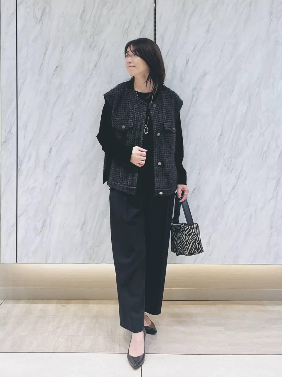 ICB シアークロス　ライトアウター Aライングログランステンカラーコート 49AV JUNKO SHIMADA