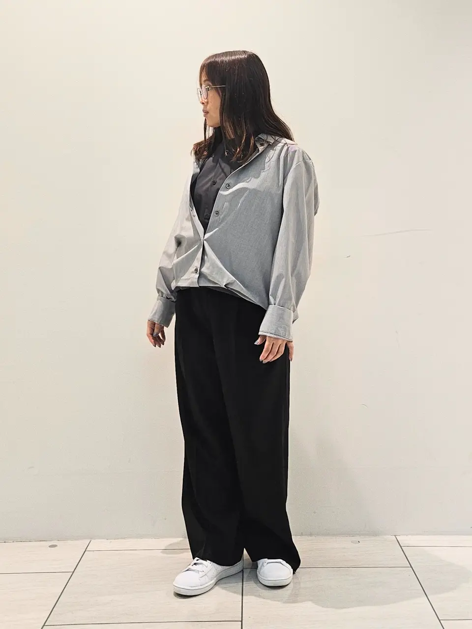 美品✨ ICB　オンワード樫山　チェック柄　ジャンパースカート　ダークグレー9号 美品✨ ICB オンワード樫山 チェック柄 ジャンパースカート