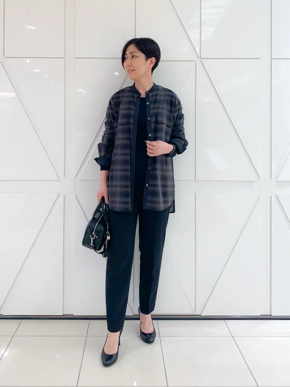 【美品】ICB ラムレザーコート　ロングコート　オンワード樫山　11号　リボン CLASSY.1月号掲載】WoolRever ロングコート / ICB