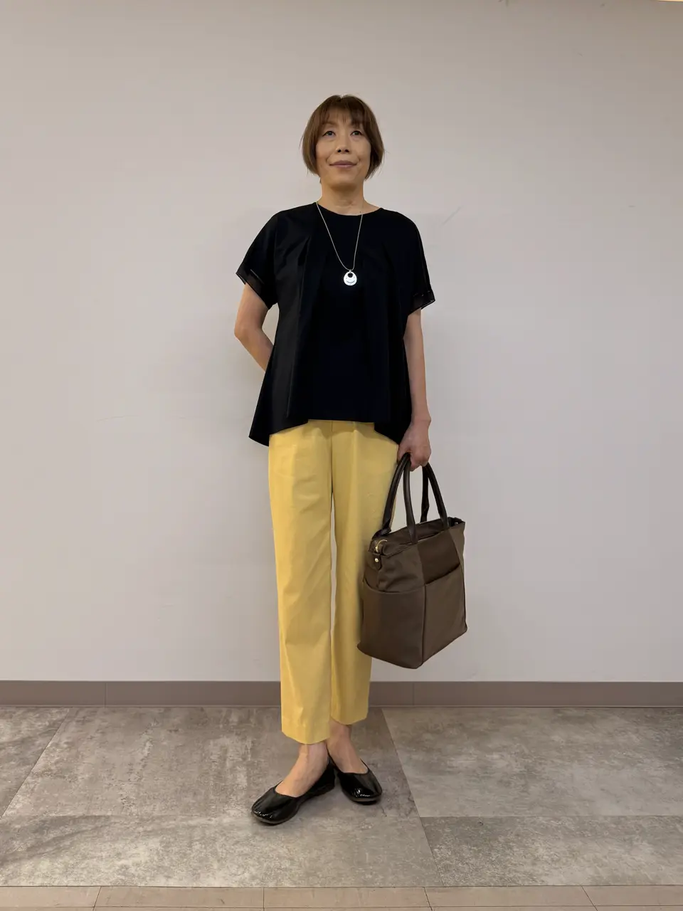 オンワード樫山 J.PRESS パンツスーツ　ワイドパンツ 洗える】麻ポリエステルストレッチ ワイド パンツ / J.PRESS