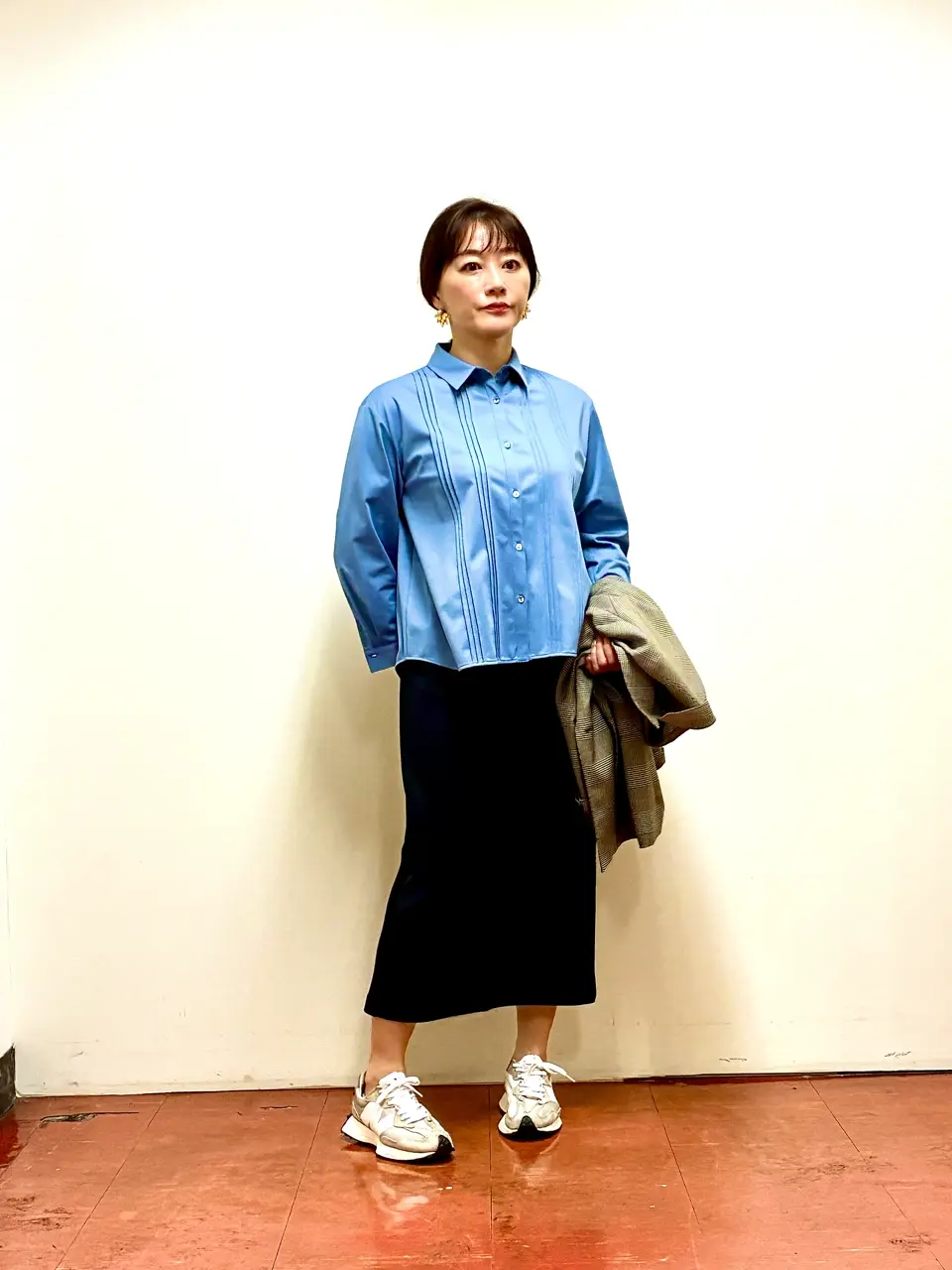 新品タグ付　J PRESS スカート　ベーシック　ジェイプレス　オンワード シルクネップ ツイード ジャンパースカート / J.PRESS LADIES S