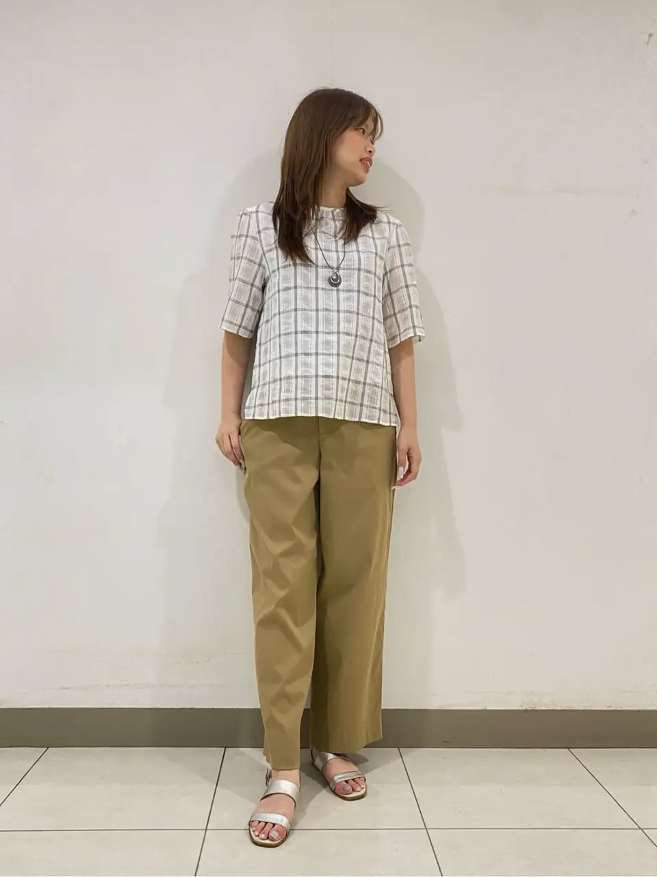 オンワード樫山 J.PRESS パンツスーツ　ワイドパンツ 洗える】麻ポリエステルストレッチ ワイド パンツ / J.PRESS