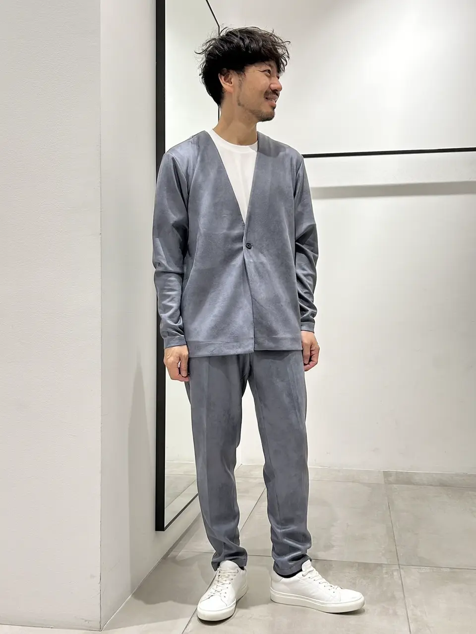 美品 JOSEPH HOMME レザー切替 ドライバーズニット L 黒 yohji yamamoto - pour homme レザー切り替えB / HE-B69-833