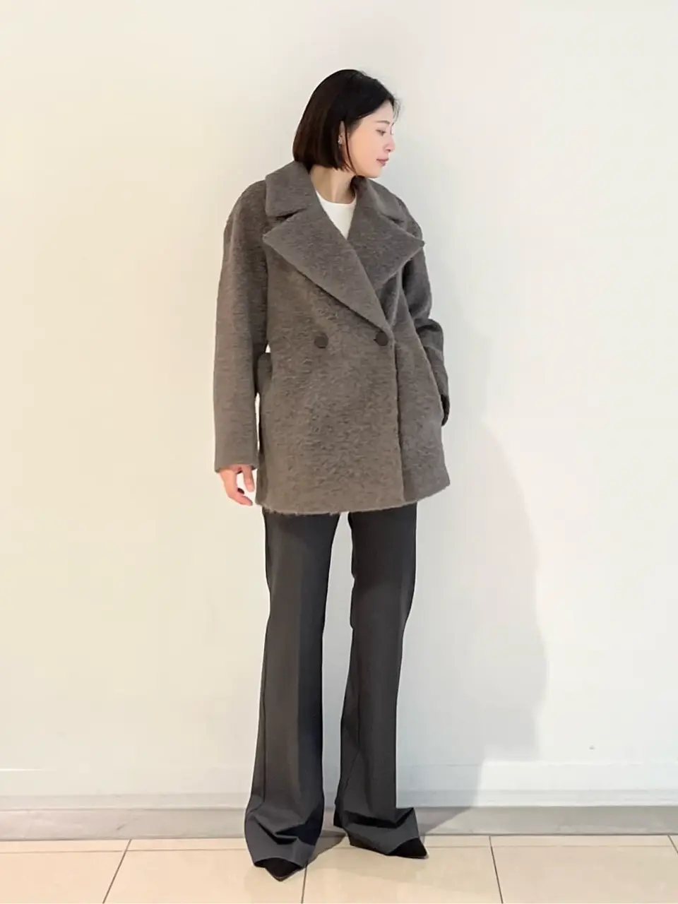 JOSEPH レディースセットアップ 44サイズ Jewelobe セットアップ ショルダーフリルトップス×イージー