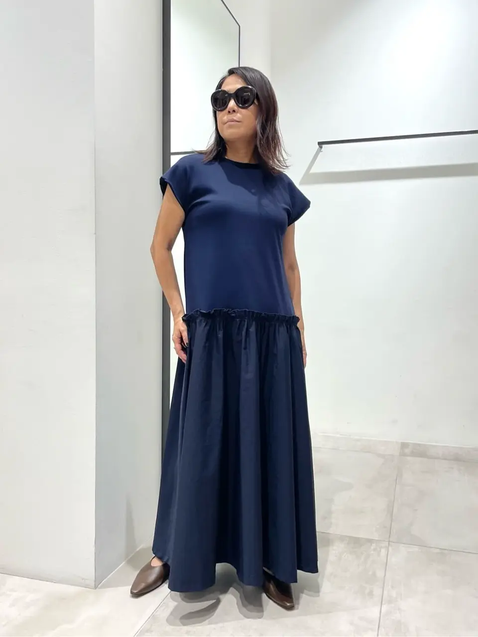JOSEPH レディースセットアップ 44サイズ Jewelobe セットアップ ショルダーフリルトップス×イージー