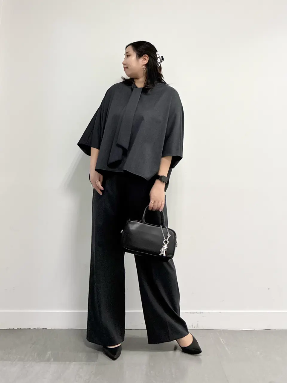 ✨美品✨ICB　オンワード樫山　パンツスーツ　セットアップ　ネイビー　XLサイズ セットアップ対応】NOIE15平二重 パンツ / 自由区 FORMAL