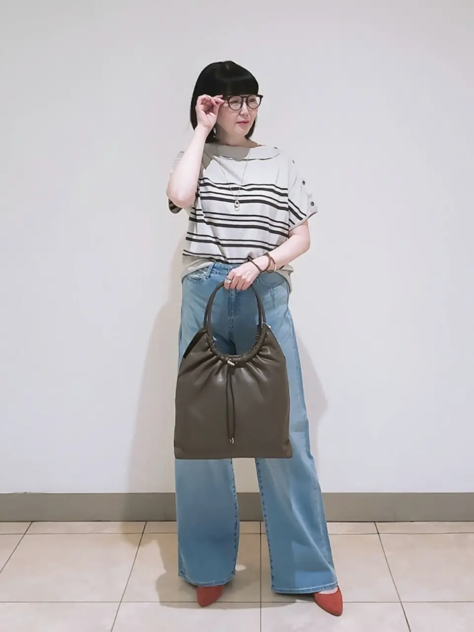 J.PRESS LADIES L スタッフ コーディネート画像