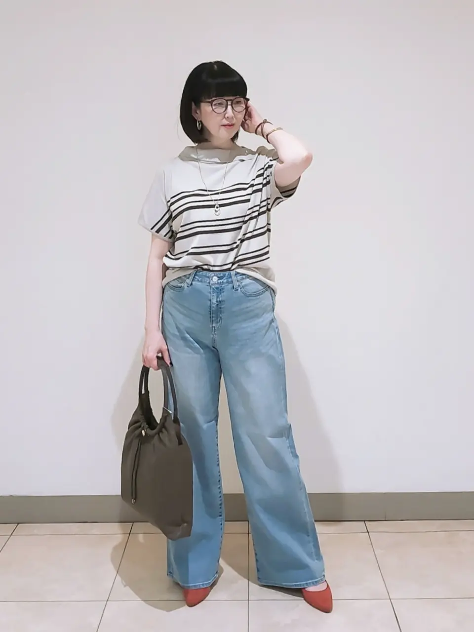 J.PRESS LADIES L スタッフ コーディネート画像