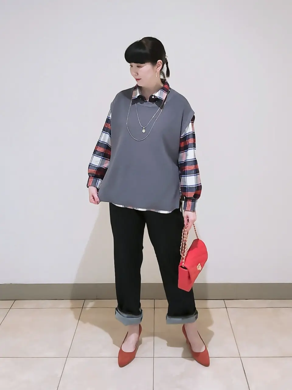 J.PRESS LADIES L スタッフ コーディネート画像