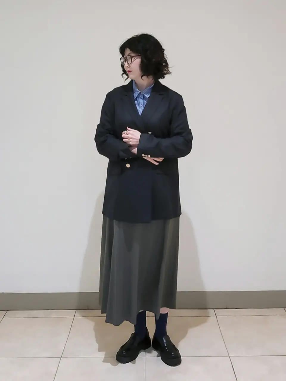 J.PRESS LADIES L スタッフ コーディネート画像