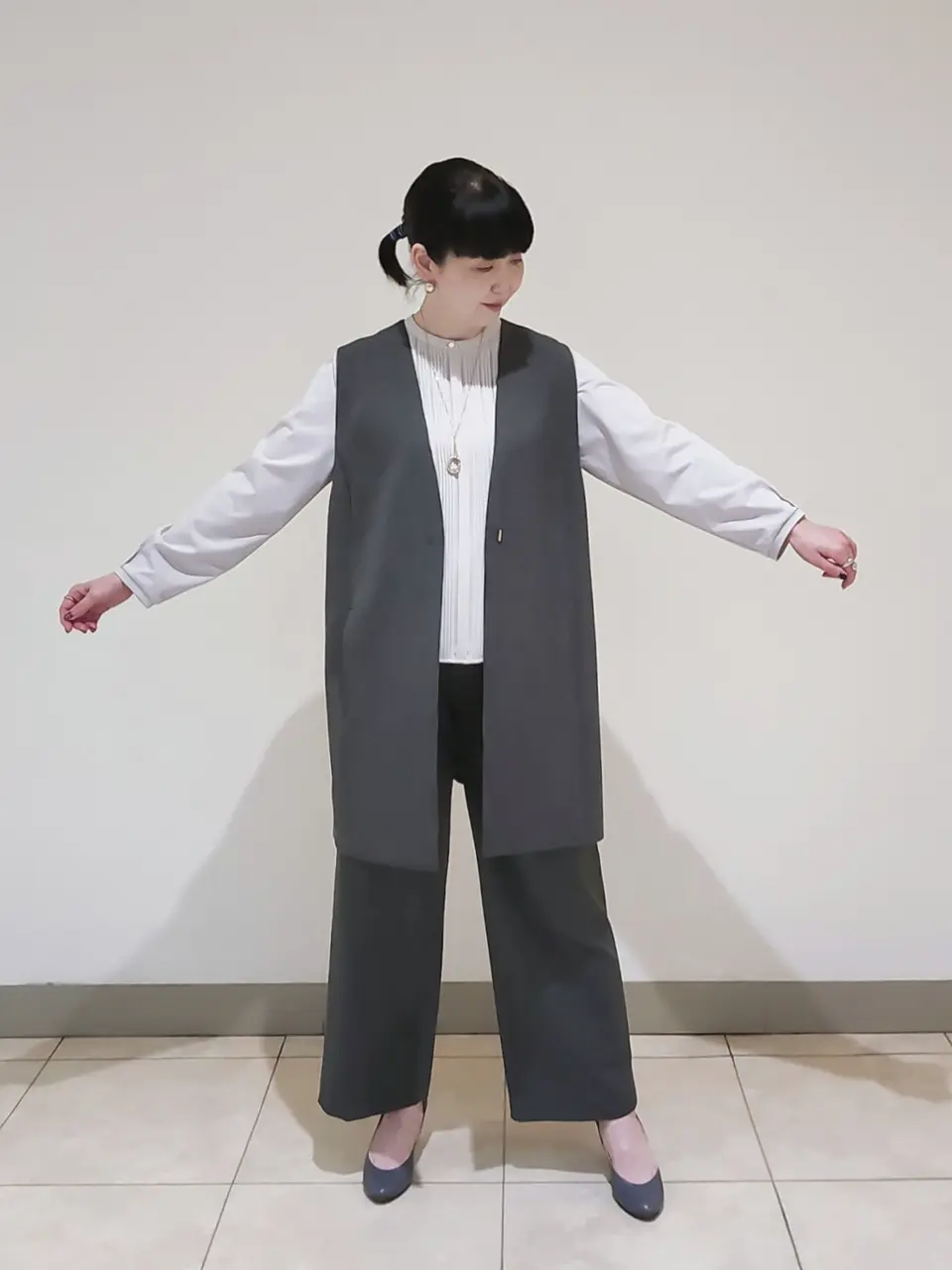 J.PRESS LADIES L スタッフ コーディネート画像