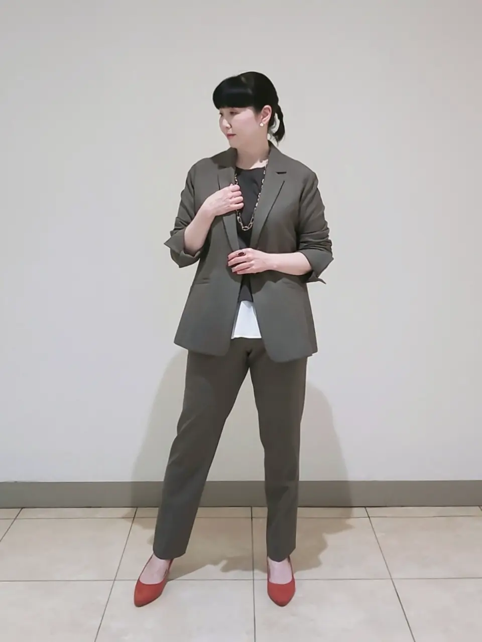 J.PRESS LADIES L スタッフ コーディネート画像