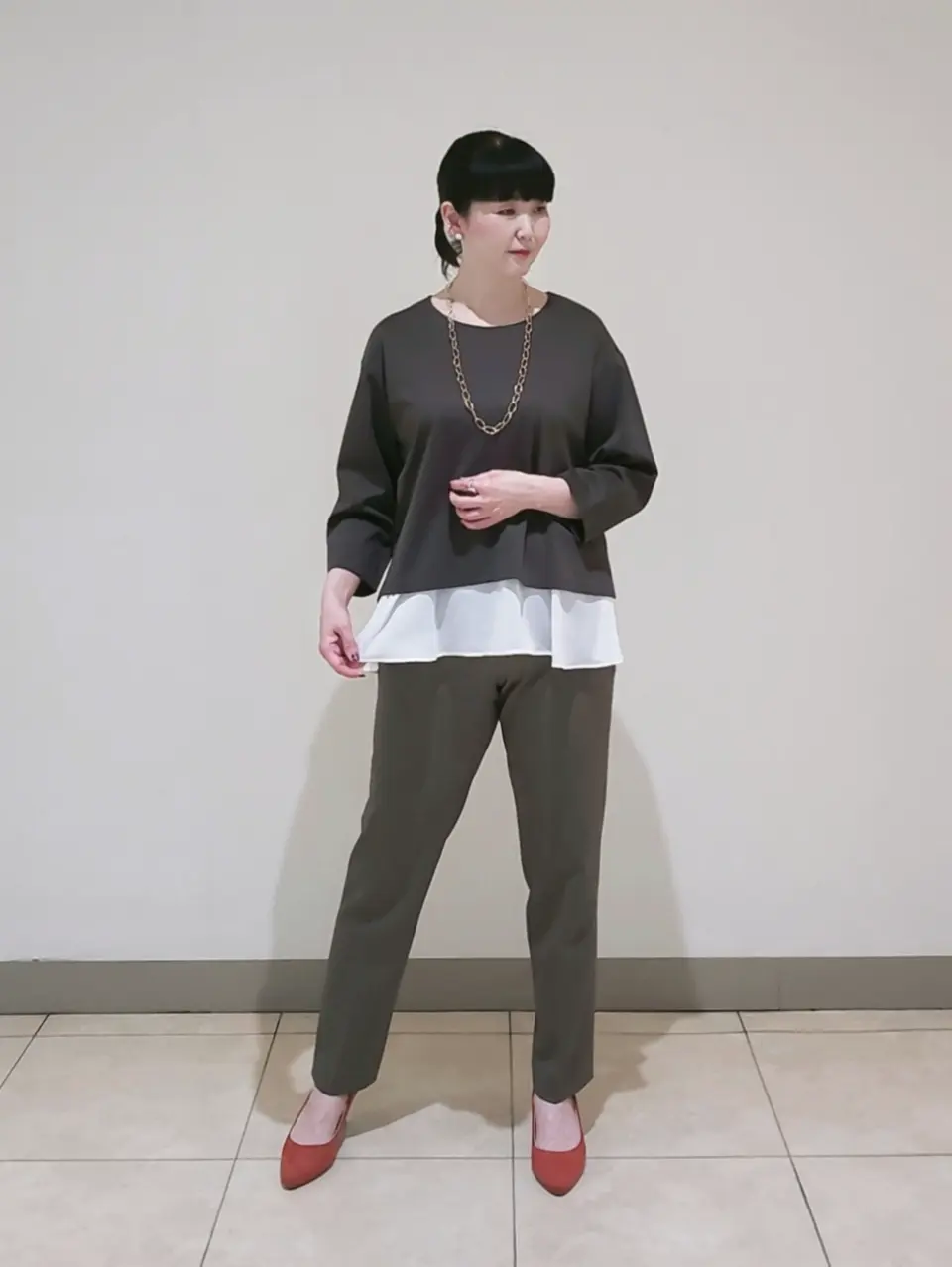 J.PRESS LADIES L スタッフ コーディネート画像