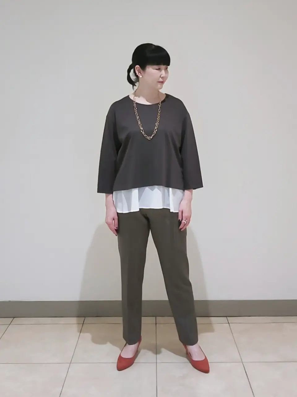 J.PRESS LADIES L スタッフ コーディネート画像