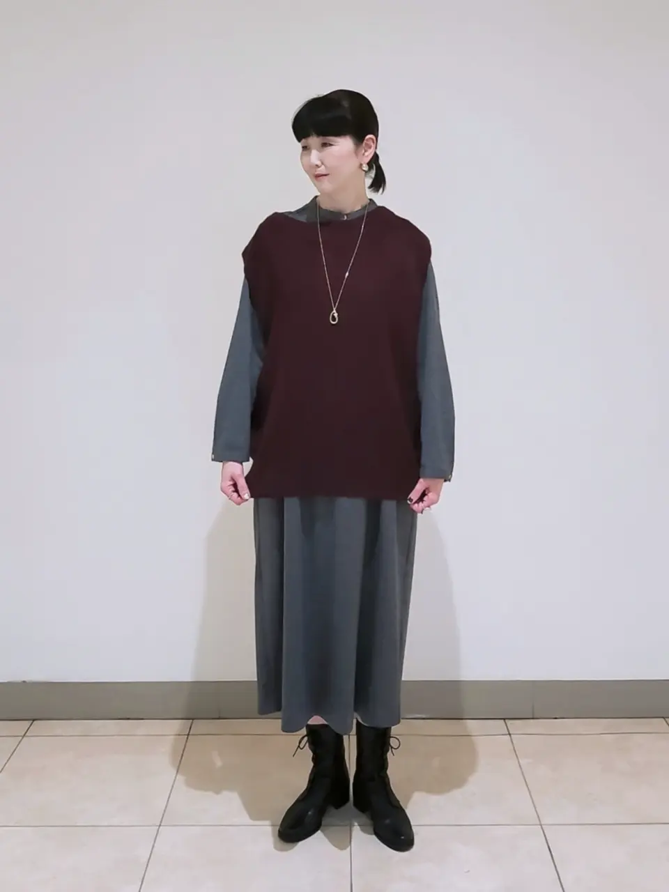 J.PRESS LADIES L スタッフ コーディネート画像