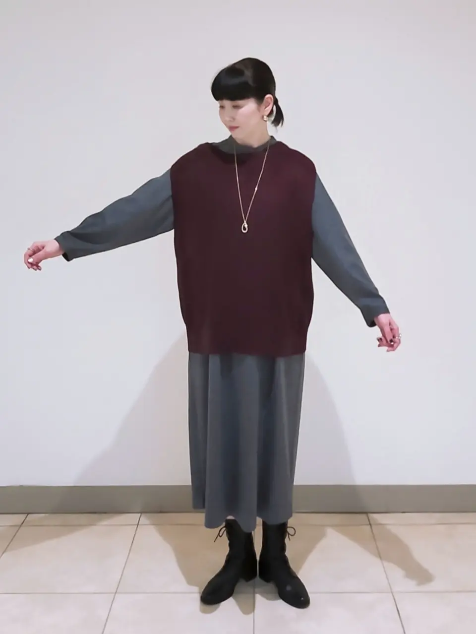 J.PRESS LADIES L スタッフ コーディネート画像