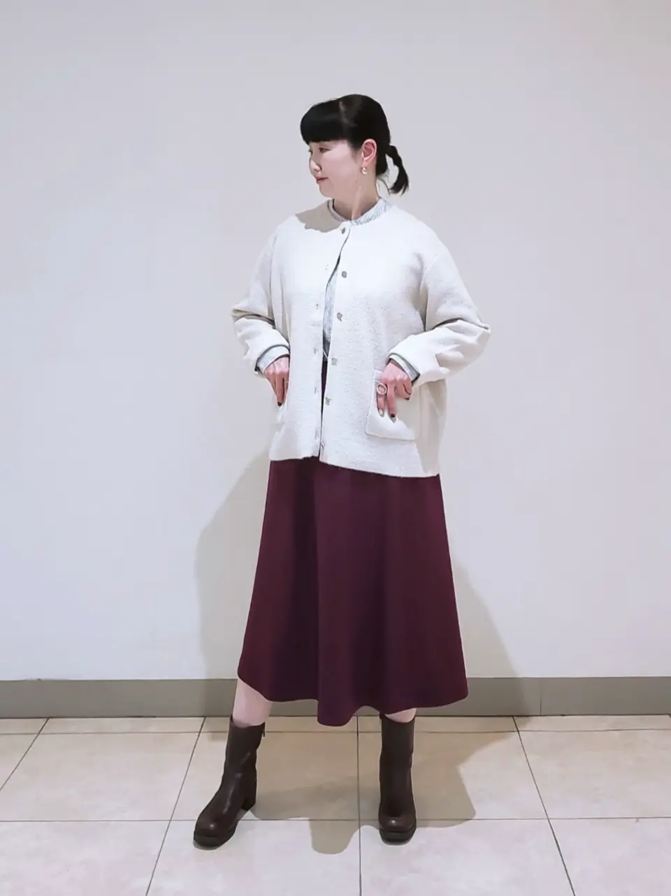 J.PRESS LADIES L スタッフ コーディネート画像