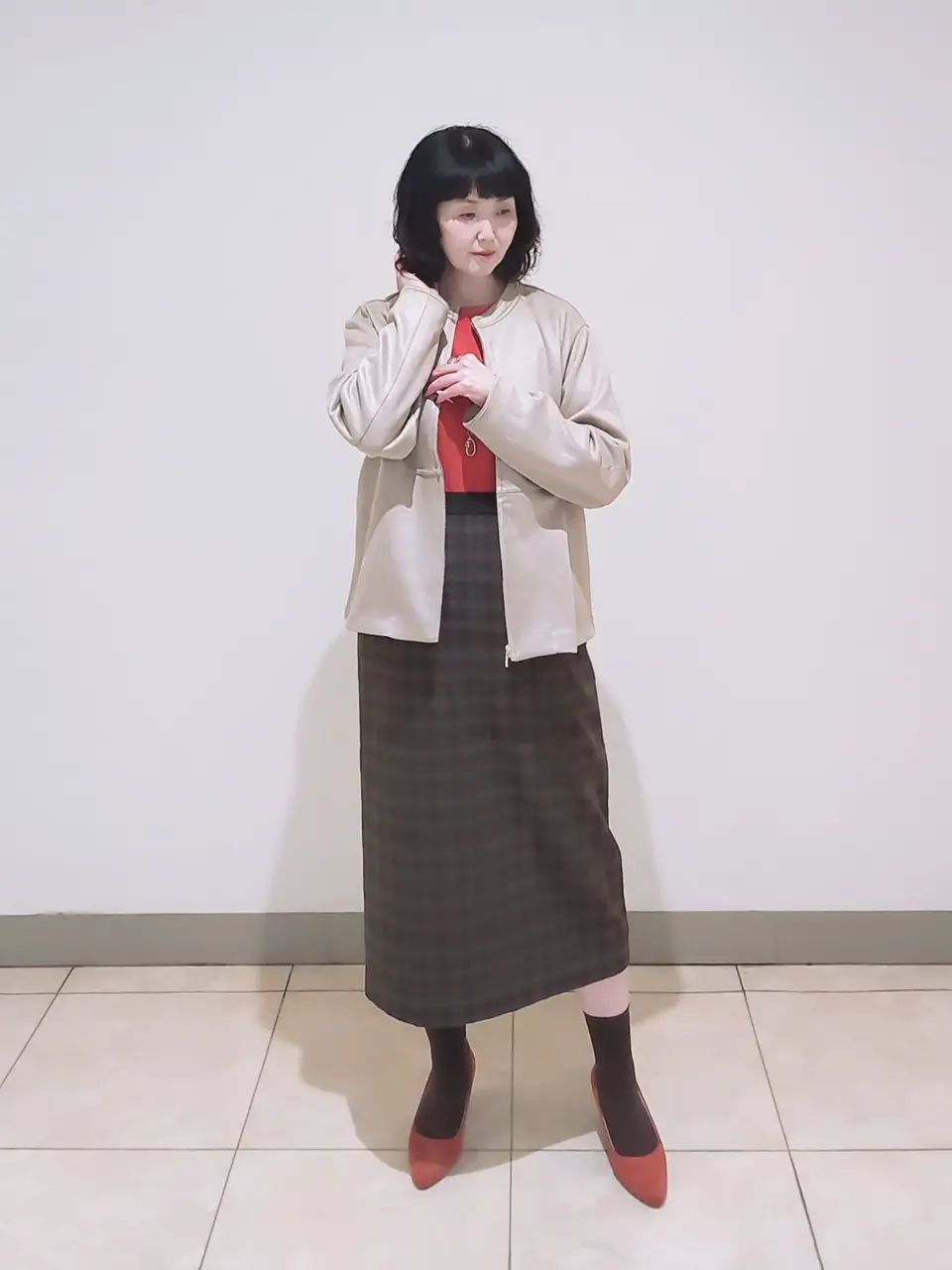 J.PRESS LADIES L スタッフ コーディネート画像