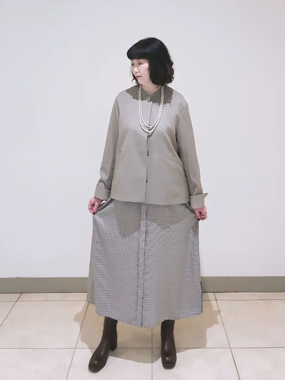 J.PRESS LADIES L スタッフ コーディネート画像