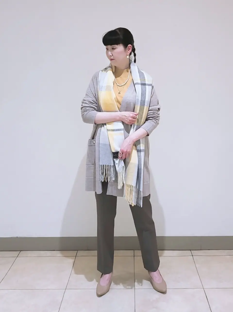 J.PRESS LADIES L スタッフ コーディネート画像