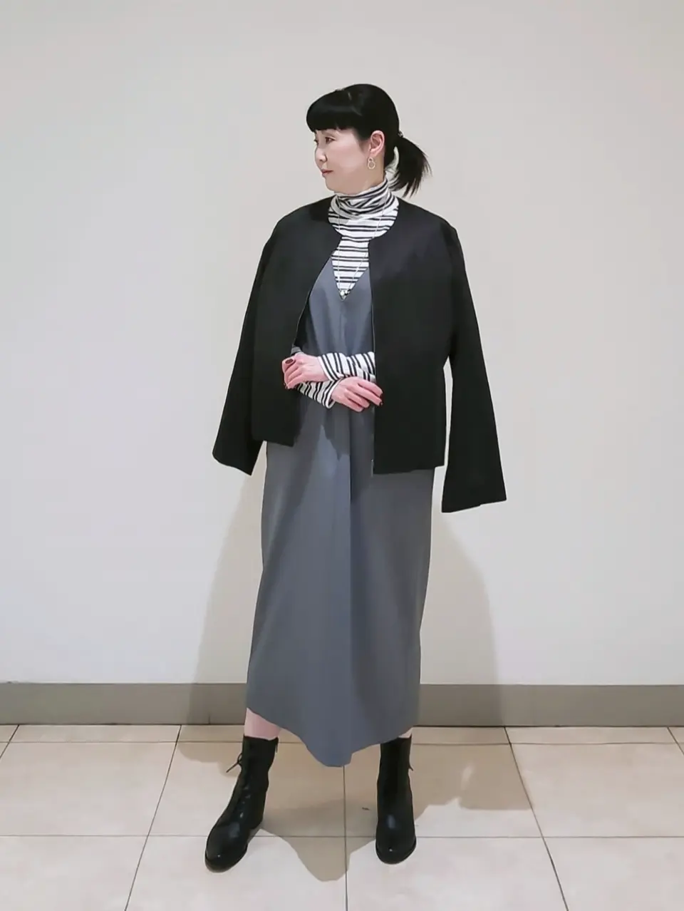 J.PRESS LADIES L スタッフ コーディネート画像