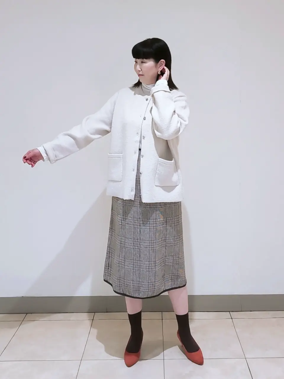 J.PRESS LADIES L スタッフ コーディネート画像