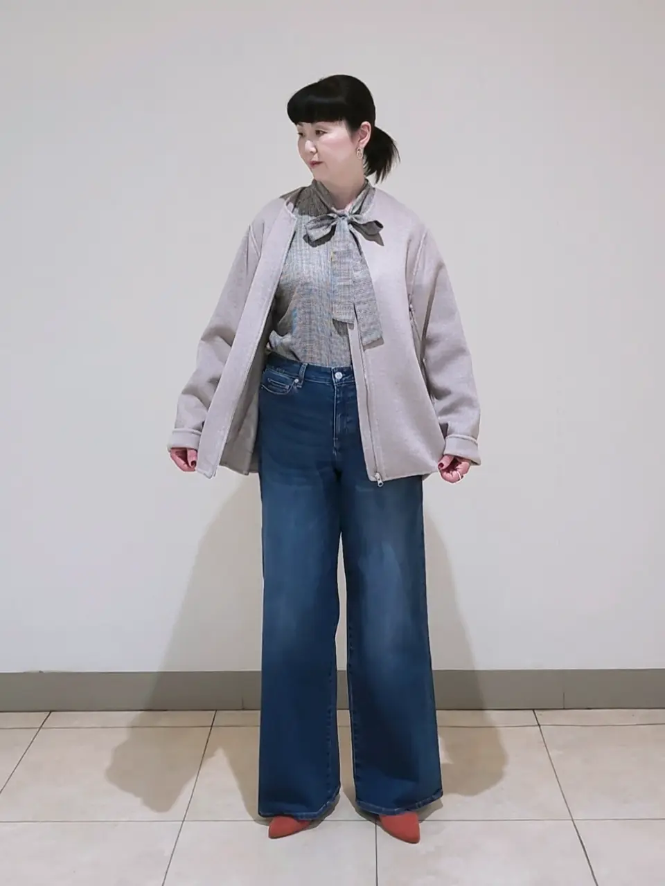 J.PRESS LADIES L スタッフ コーディネート画像