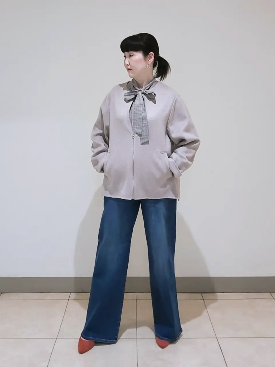 J.PRESS LADIES L スタッフ コーディネート画像