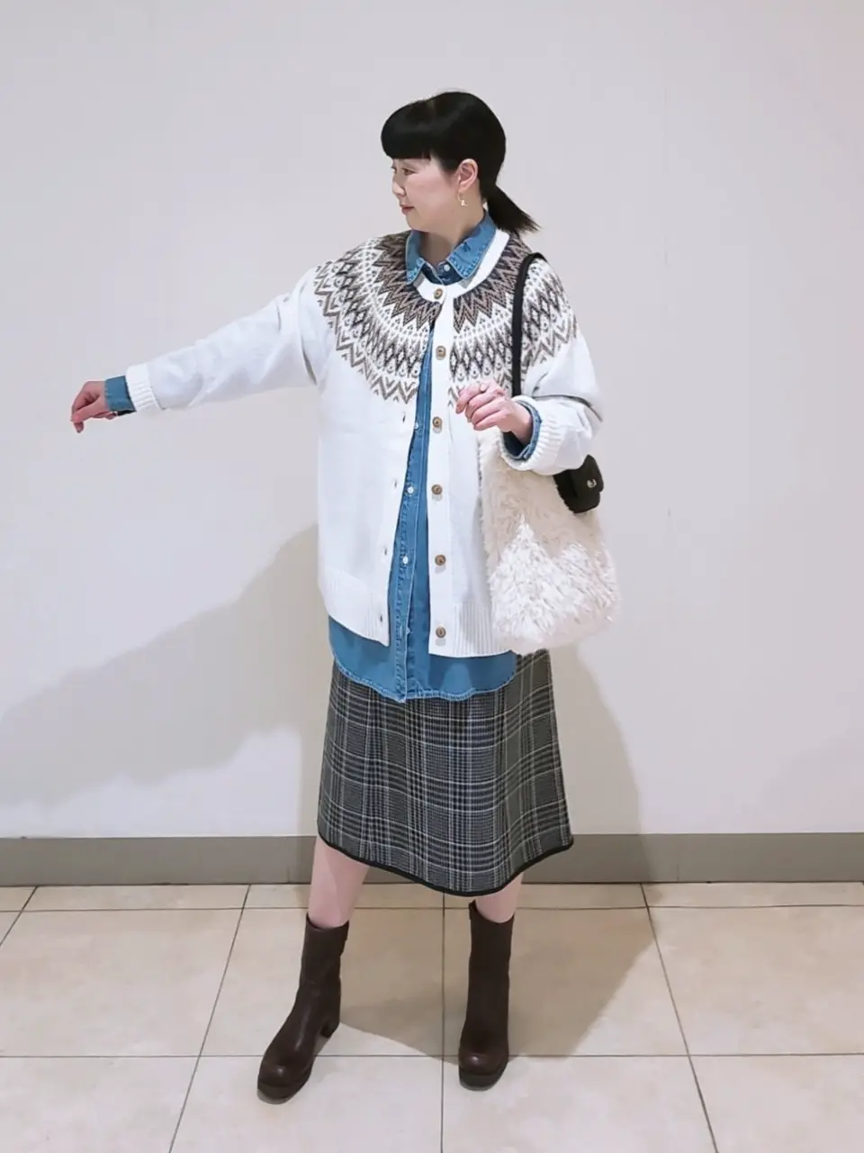 J.PRESS LADIES L スタッフ コーディネート画像