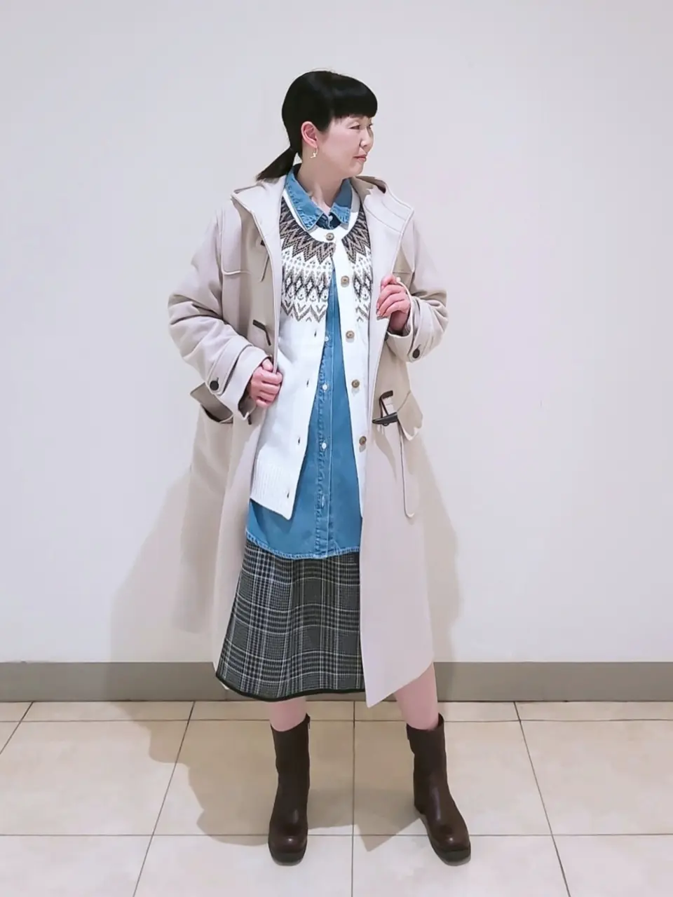 J.PRESS LADIES L スタッフ コーディネート画像