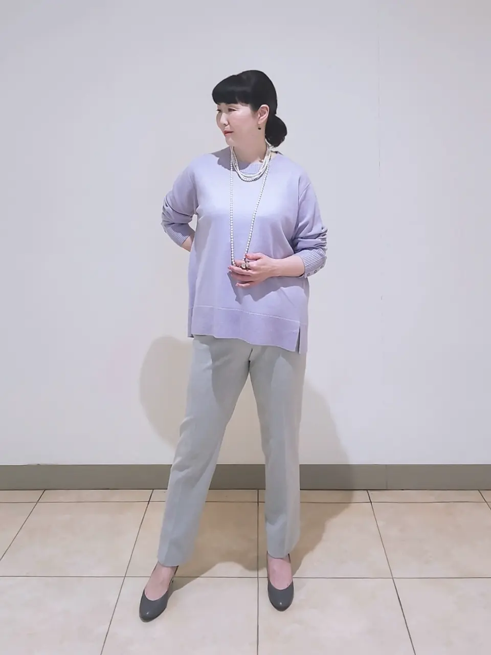 J.PRESS LADIES L スタッフ コーディネート画像