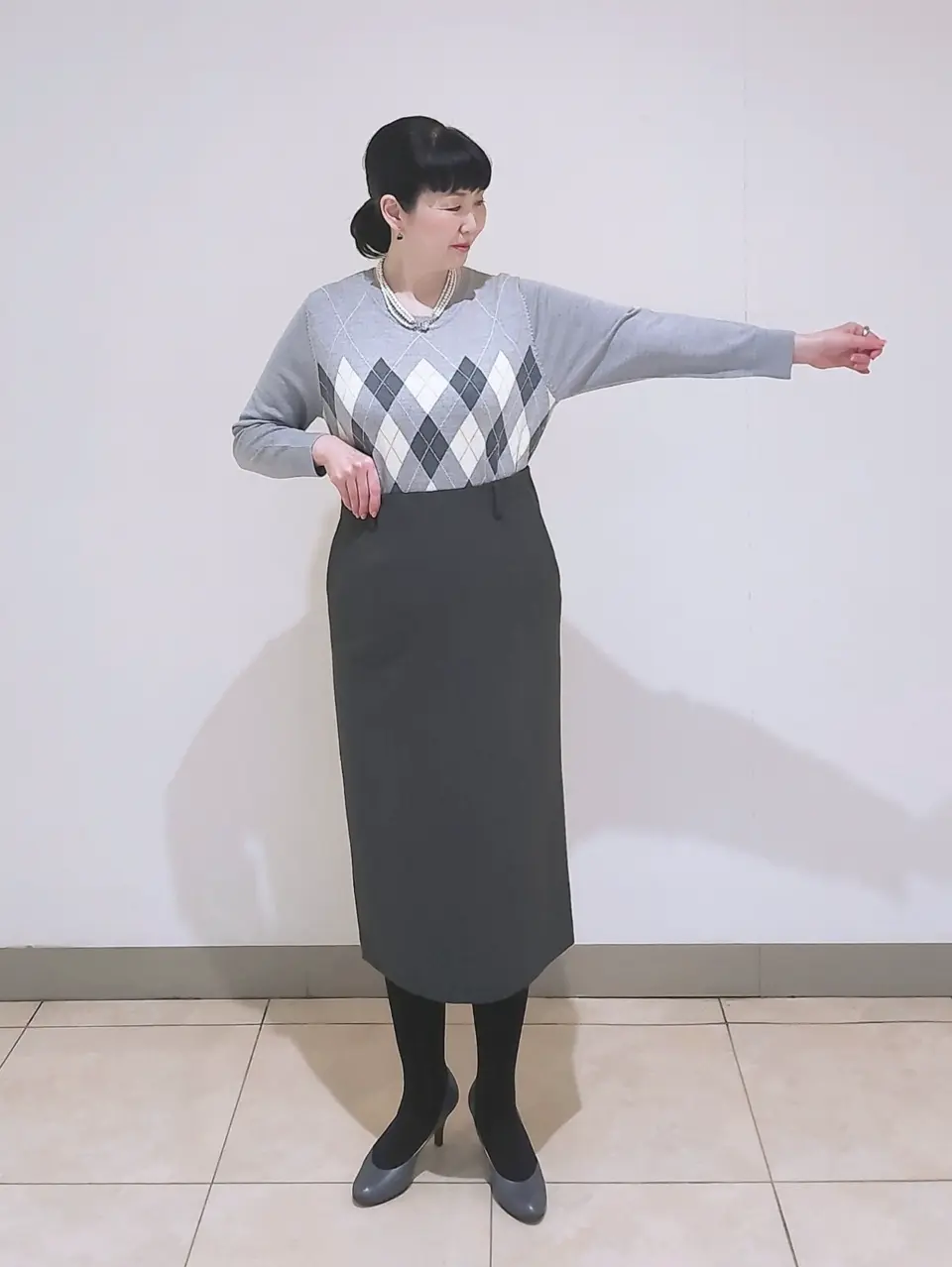 J.PRESS LADIES L スタッフ コーディネート画像