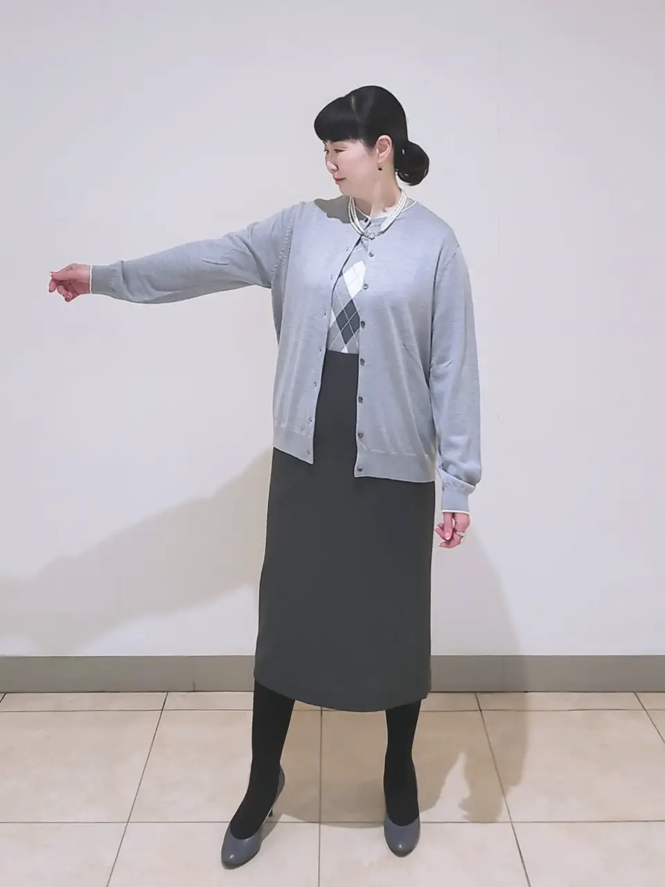 J.PRESS LADIES L スタッフ コーディネート画像