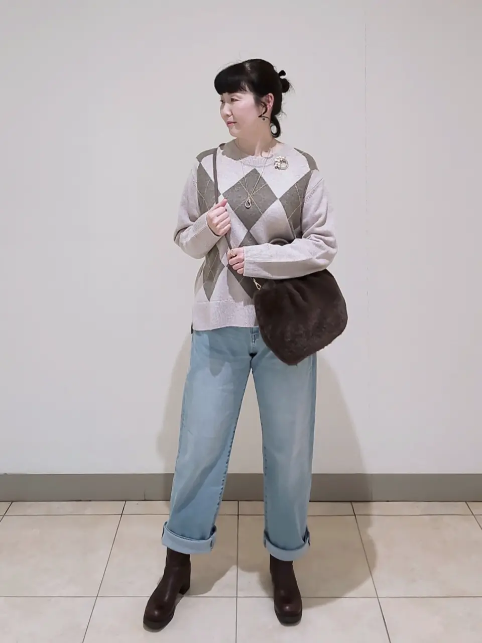 J.PRESS LADIES L スタッフ コーディネート画像