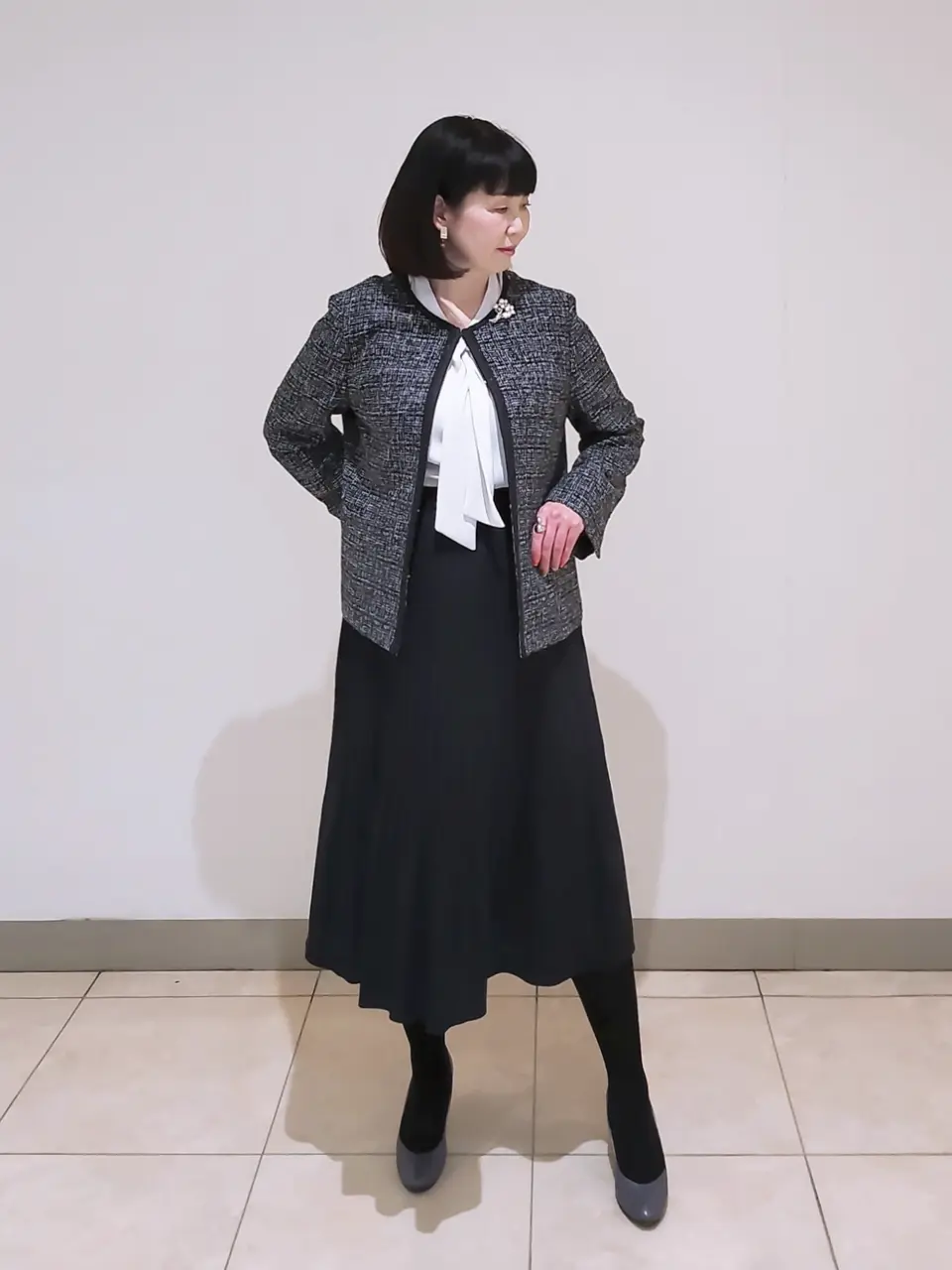 J.PRESS LADIES L スタッフ コーディネート画像