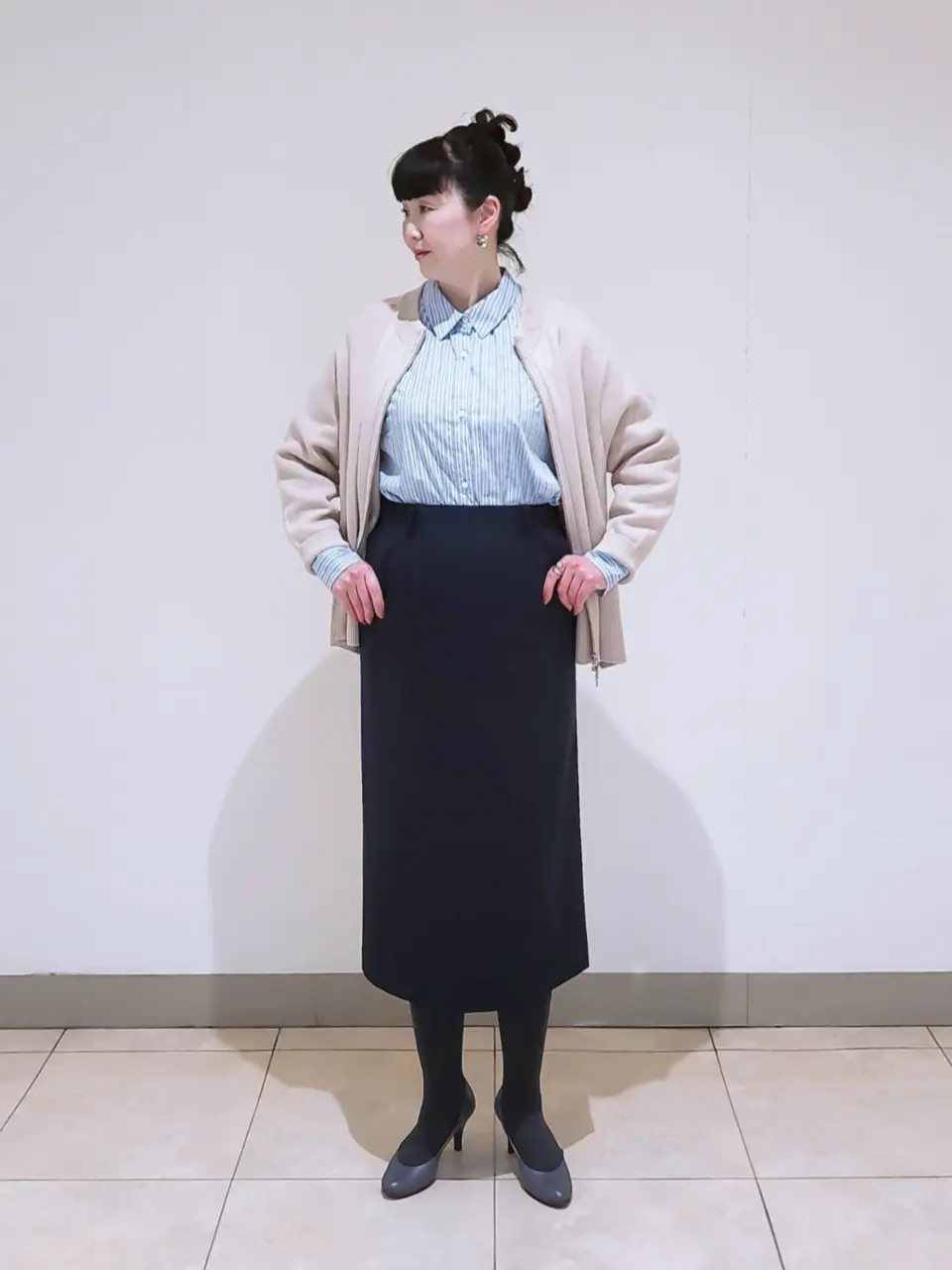 J.PRESS LADIES L スタッフ コーディネート画像