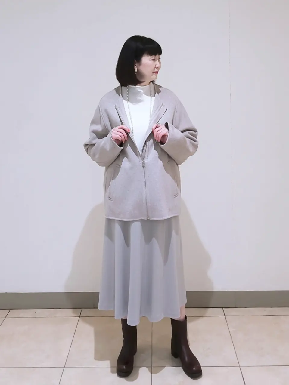 J.PRESS LADIES L スタッフ コーディネート画像