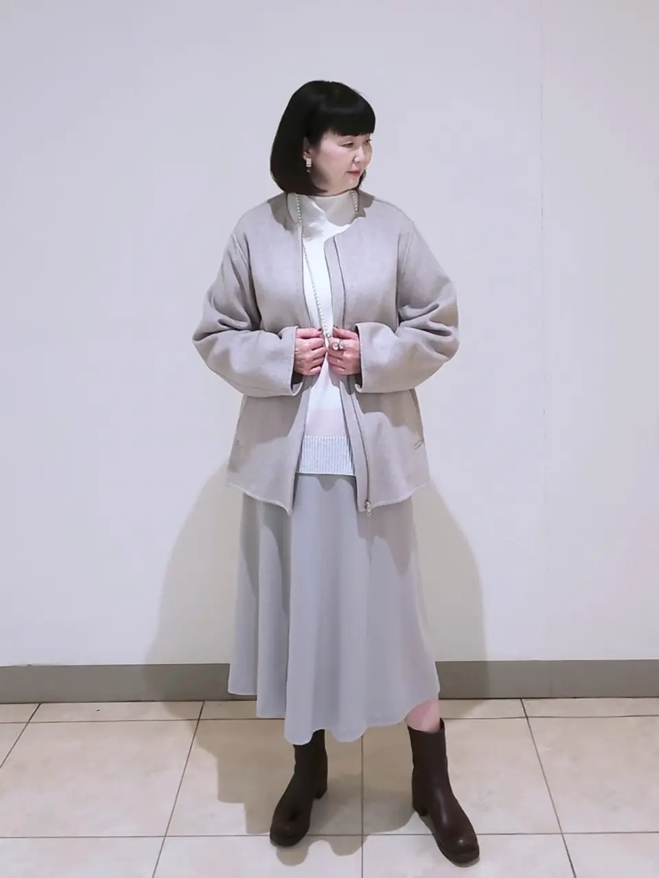 J.PRESS LADIES L スタッフ コーディネート画像