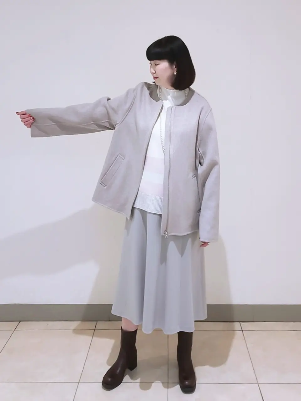 J.PRESS LADIES L スタッフ コーディネート画像