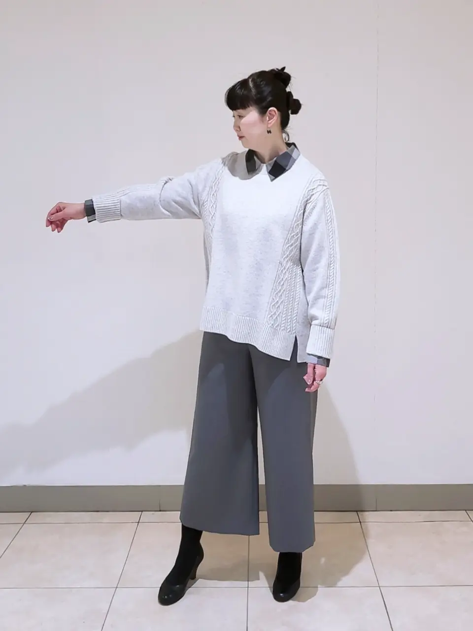 J.PRESS LADIES L スタッフ コーディネート画像