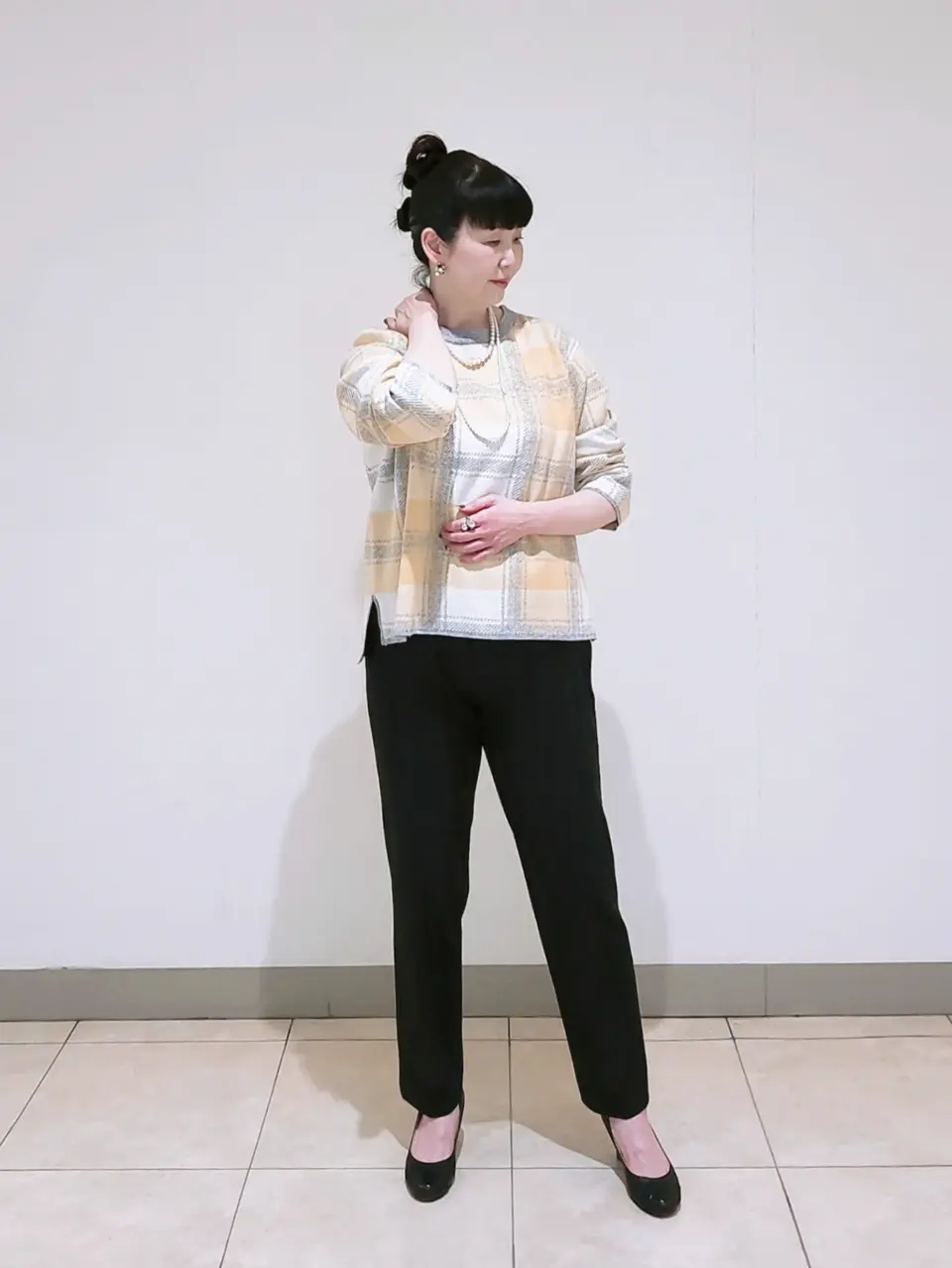 J.PRESS LADIES L スタッフ コーディネート画像