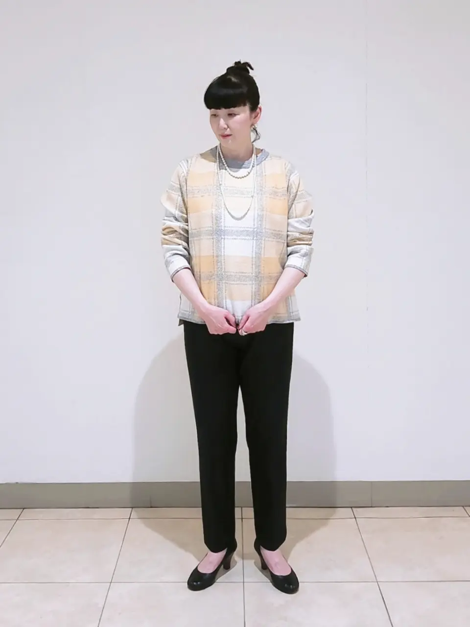 J.PRESS LADIES L スタッフ コーディネート画像